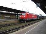 DB 185 026-2 pulls a freight train through Homburg Hauptbahnhof